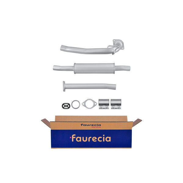Front Muffler - Front Silencer FAURECIA Kit Easy2Fit for e.g. NISSAN X-Trail