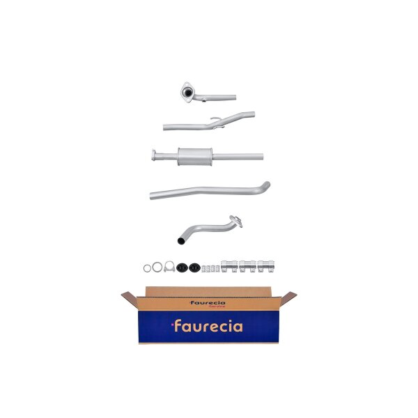 Front Muffler FAURECIA Kit Easy2Fit for e.g. TOYOTA Yaris/Vitz