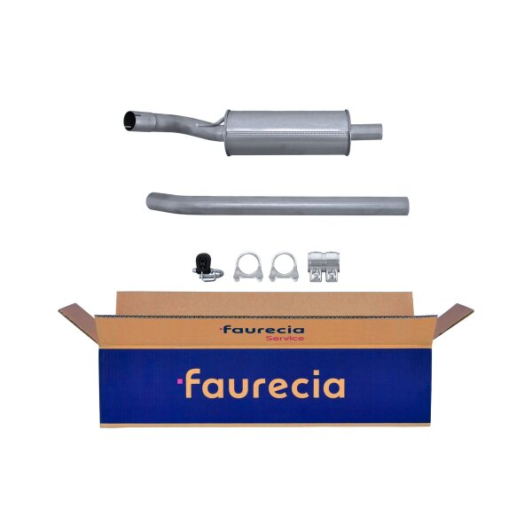 Front Muffler - Front Silencer Exhaust System FAURECIA Kit Easy2Fit