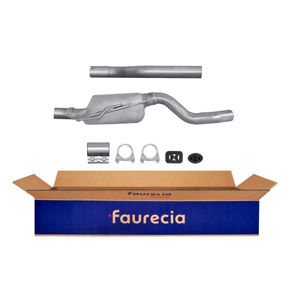 Center Muffler - Centre Silencer FAURECIA Kit Easy2Fit for e.g. FIAT Brava