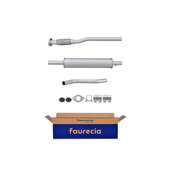 Mittelschalldämpfer Auspuff FAURECIA Kit Easy2Fit für FIAT Punto
