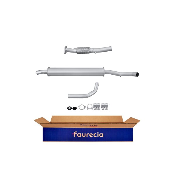 Center Muffler - Centre Silencer FAURECIA Kit Easy2Fit for e.g. FIAT 500 C