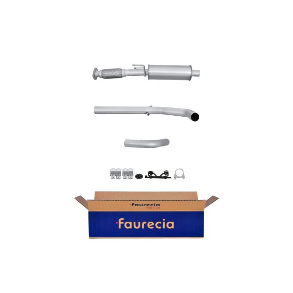 Center Muffler - Centre Silencer FAURECIA Kit Easy2Fit for e.g. FIAT Bravo