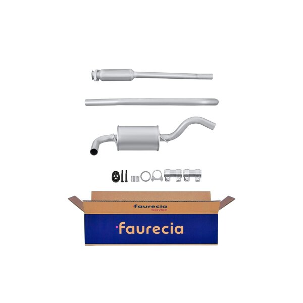 Center Muffler - Centre Silencer FAURECIA Kit Easy2Fit for e.g. FORD Fiesta