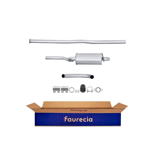 Mittelschalldämpfer Easy2Fit mit Anbauteilen HELLA für FORD ESCORT III IV