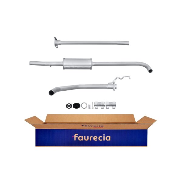 Center Muffler - Centre Silencer FAURECIA Kit Easy2Fit for e.g. HONDA Civic