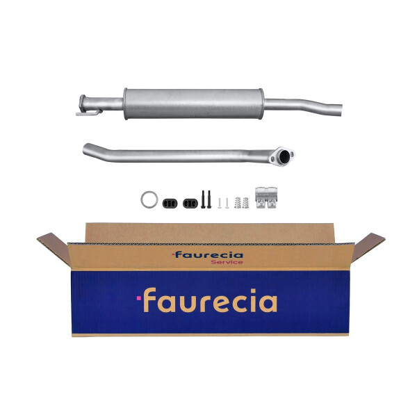 Center Muffler - Centre Silencer FAURECIA Kit Easy2Fit for e.g. OPEL Vectra