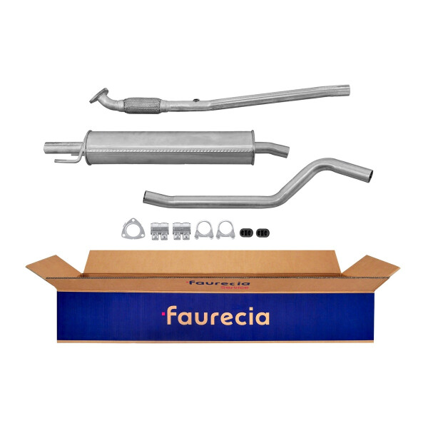 Center Muffler - Centre Silencer FAURECIA Kit Easy2Fit for e.g. OPEL Corsa