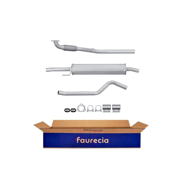 Center Muffler - Centre Silencer FAURECIA Kit Easy2Fit for OPEL Corsa