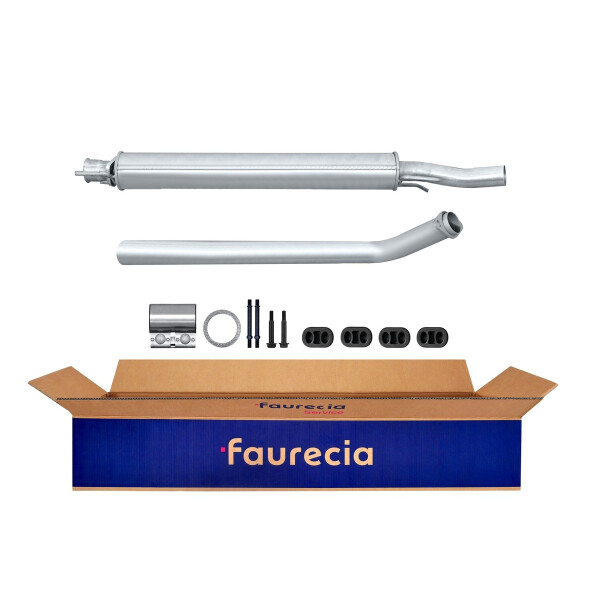 Center Muffler - Centre Silencer FAURECIA Kit Easy2Fit for e.g. OPEL Vectra
