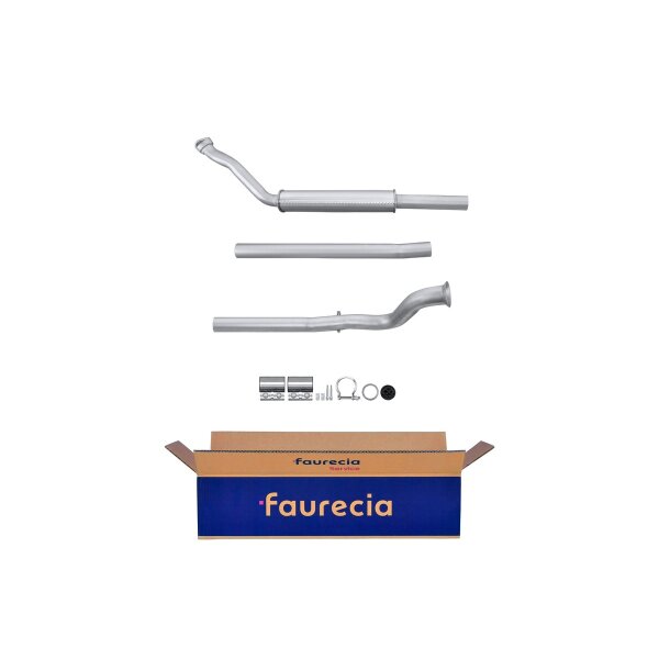 Center Muffler - Centre Silencer FAURECIA Kit Easy2Fit for e.g. PEUGEOT 406