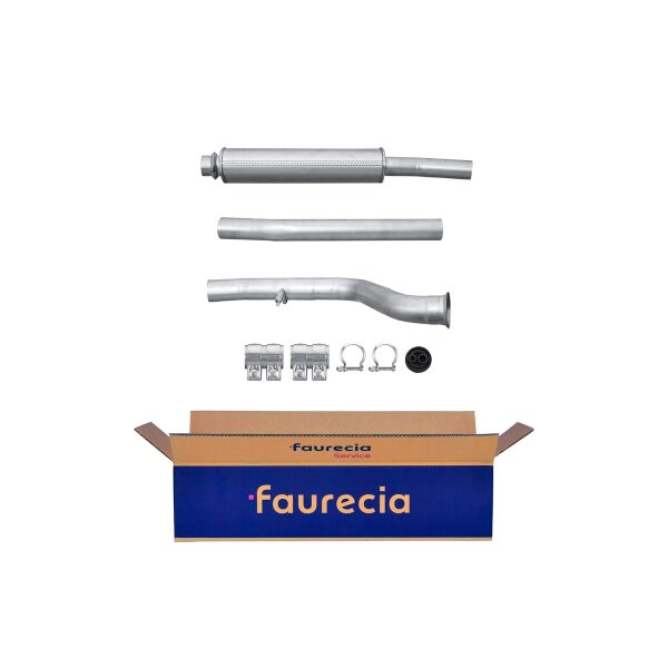 Center Muffler - Centre Silencer FAURECIA Kit Easy2Fit for e.g. PEUGEOT 406