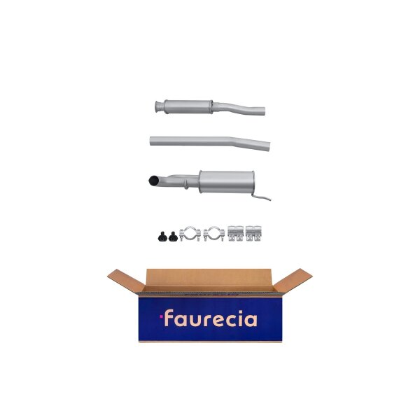 Center Muffler - Centre Silencer FAURECIA Kit Easy2Fit for RENAULT 19