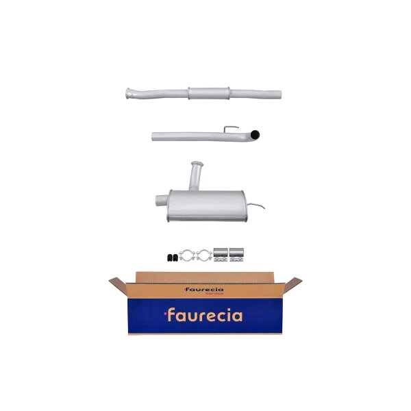 Center Muffler - Centre Silencer FAURECIA Kit Easy2Fit for e.g. RENAULT 21