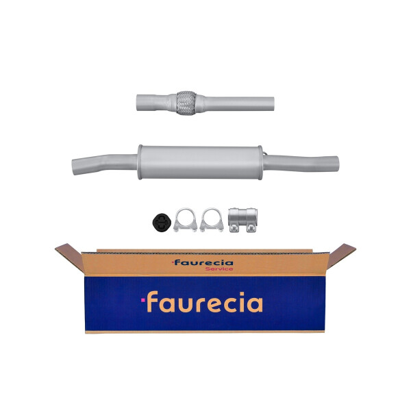 Front Muffler - Front Silencer FAURECIA Kit Easy2Fit for e.g. VW Polo