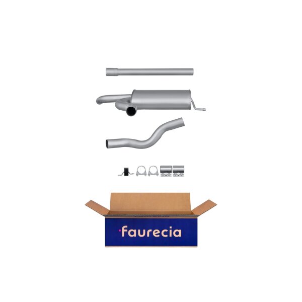 Center Muffler - Centre Silencer FAURECIA Kit Easy2Fit for e.g. VW Passat