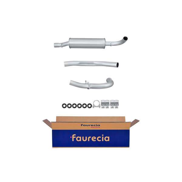 Endschalldämpfer Auspuff Exhaust System FAURECIA Kit Easy2Fit