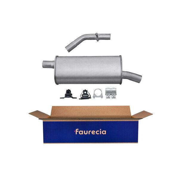Rear Muffler - Rear Silencer FAURECIA Kit Easy2Fit for e.g. CITROËN C2