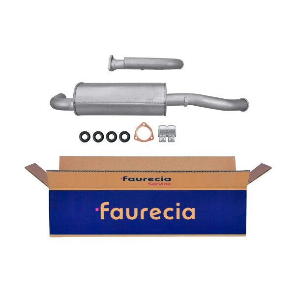 Rear Muffler - Rear Silencer Exhaust System FAURECIA Kit Easy2Fit