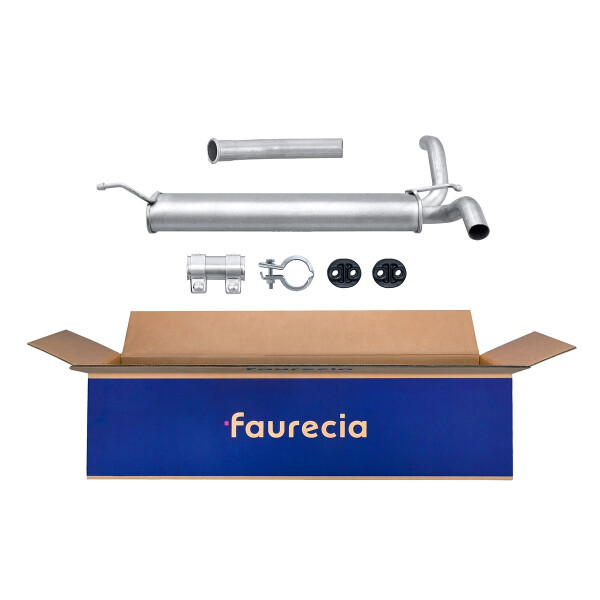 Rear Muffler - Rear Silencer FAURECIA Kit Easy2Fit for e.g. CITROËN C1