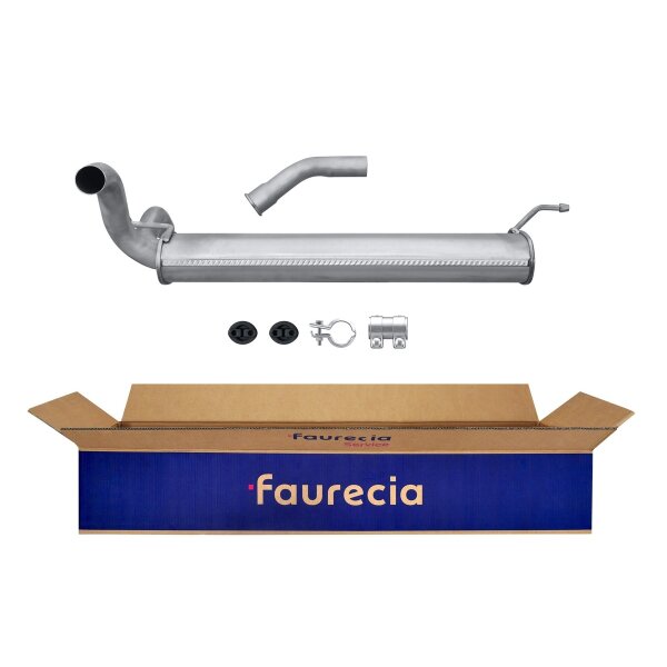 Rear Muffler - Rear Silencer FAURECIA Kit Easy2Fit for e.g. CITROËN C1