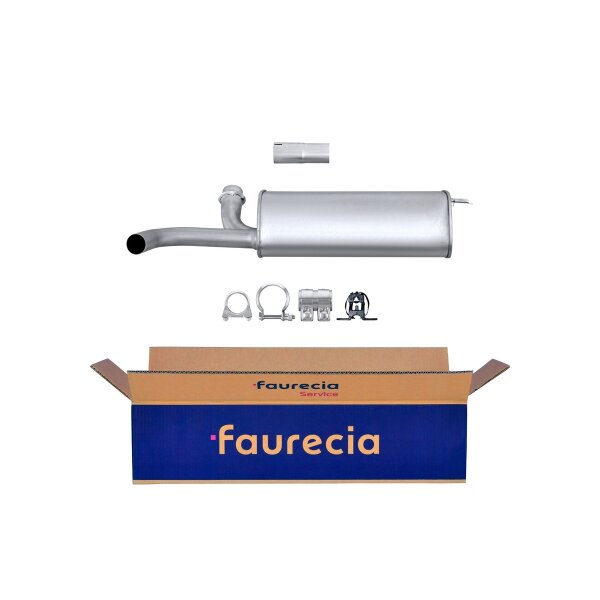 Rear Muffler - Rear Silencer Exhaust System FAURECIA Kit Easy2Fit