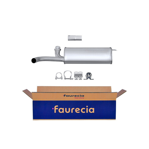 Rear Muffler - Rear Silencer Exhaust System FAURECIA Kit Easy2Fit