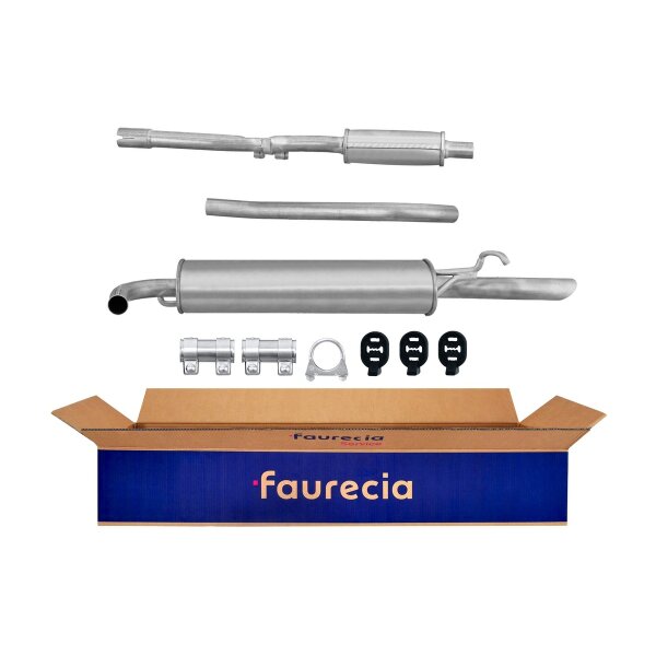Rear Muffler - Rear Silencer FAURECIA Kit Easy2Fit for FIAT Seicento / 600