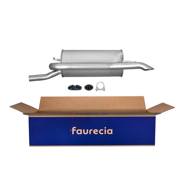 Rear Muffler - Rear Silencer FAURECIA Kit Easy2Fit for e.g. FIAT Palio