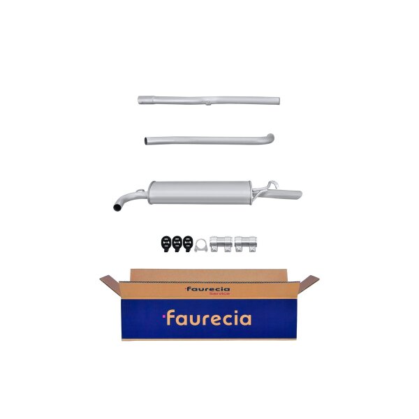 Rear Muffler - Rear Silencer FAURECIA Kit Easy2Fit for FIAT Seicento / 600