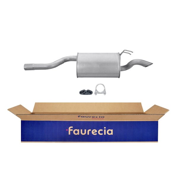 Rear Muffler - Rear Silencer FAURECIA Kit Easy2Fit for e.g. FIAT Idea