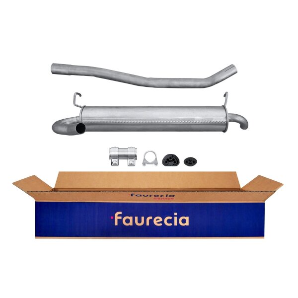 Rear Muffler - Rear Silencer FAURECIA Kit Easy2Fit for FIAT Panda