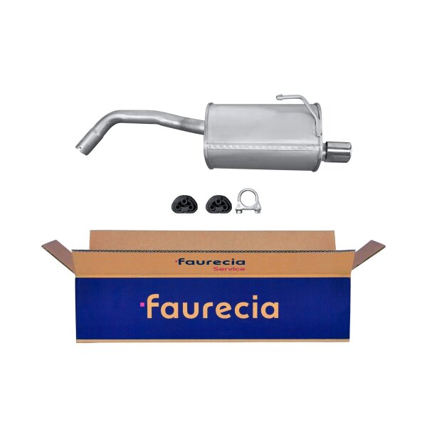 Rear Muffler - Rear Silencer FAURECIA Kit Easy2Fit for e.g. FIAT 500 C