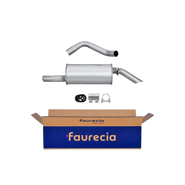 Rear Muffler - Rear Silencer FAURECIA Kit Easy2Fit for e.g. FORD Escort