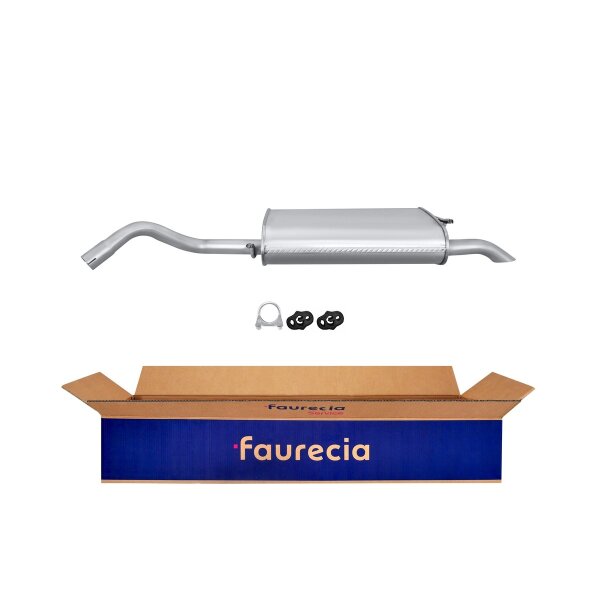 Rear Muffler - Rear Silencer FAURECIA Kit Easy2Fit for e.g. FORD Escort