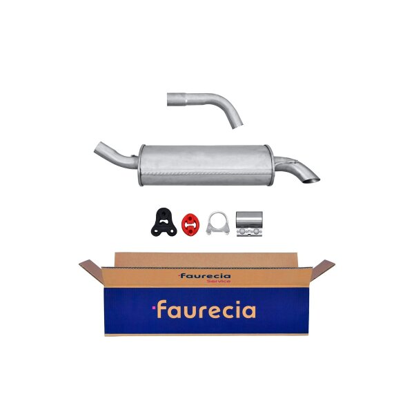 Rear Muffler - Rear Silencer FAURECIA Kit Easy2Fit for FORD Fiesta
