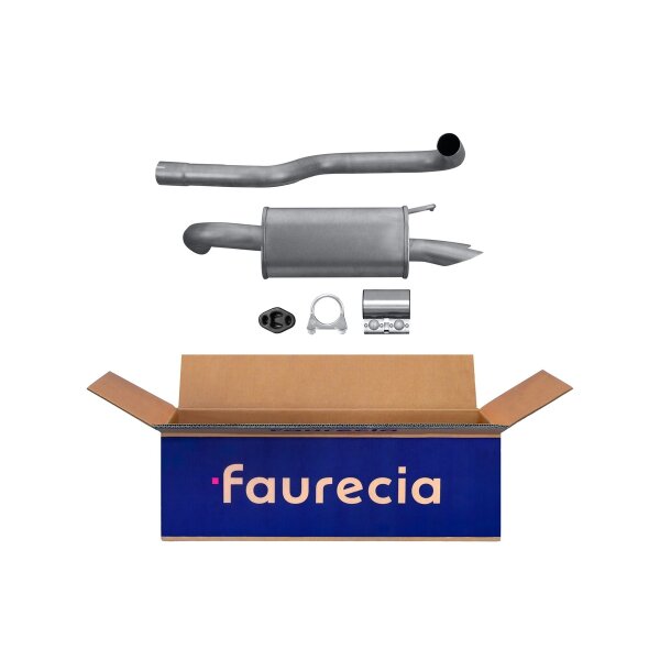 Rear Muffler - Rear Silencer FAURECIA Kit Easy2Fit for e.g. FORD Mondeo
