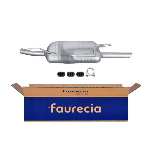 Rear Muffler - Rear Silencer FAURECIA Kit Easy2Fit for e.g. OPEL Astra