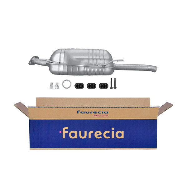 Rear Muffler - Rear Silencer FAURECIA Kit Easy2Fit for e.g. OPEL Astra