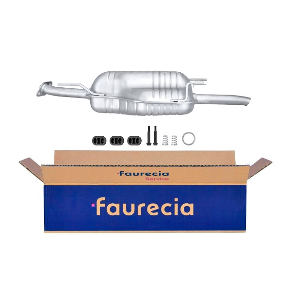 Rear Muffler - Rear Silencer FAURECIA Kit Easy2Fit for e.g. OPEL Astra