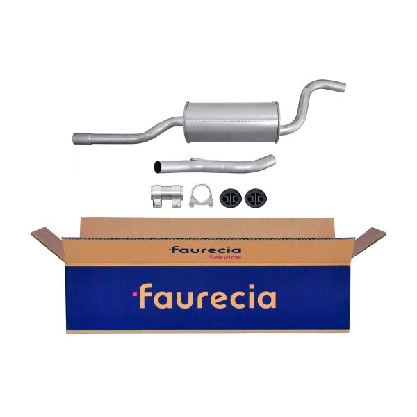 Rear Muffler - Rear Silencer FAURECIA Kit Easy2Fit for e.g. OPEL Agila