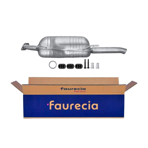 Rear Muffler - Rear Silencer FAURECIA Kit Easy2Fit for e.g. OPEL Astra