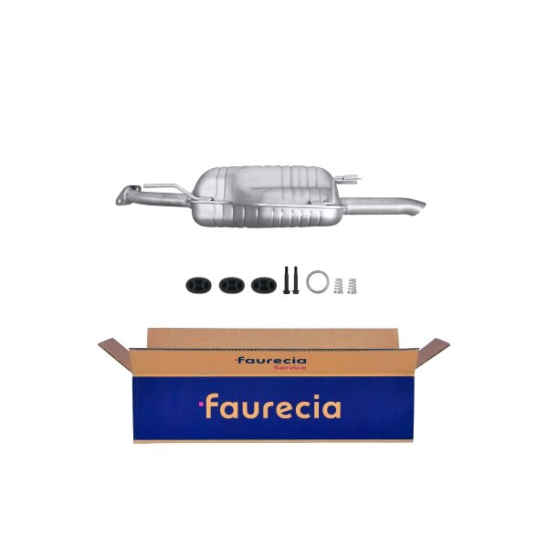 Rear Muffler - Rear Silencer FAURECIA Kit Easy2Fit for e.g. OPEL Astra