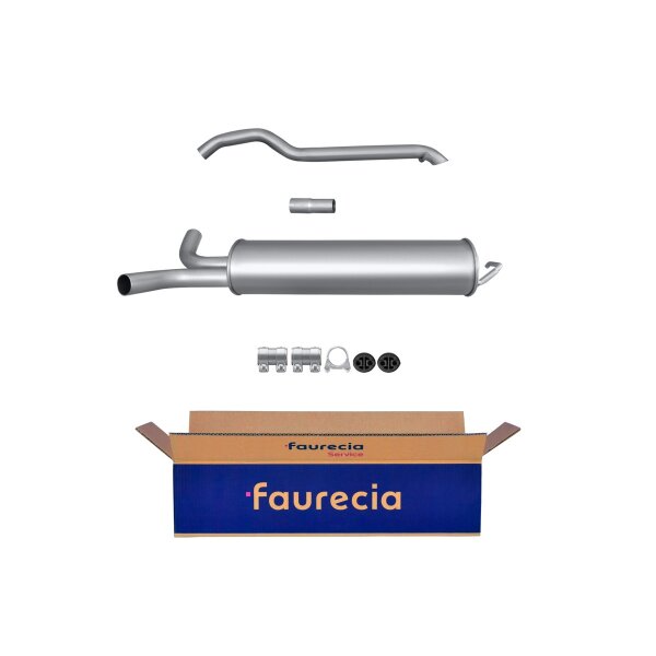 Rear Muffler - Rear Silencer Exhaust System FAURECIA Kit Easy2Fit