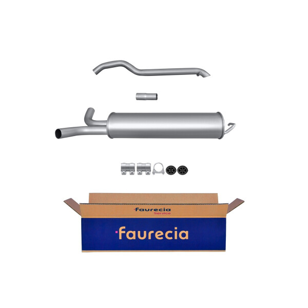 Rear Muffler - Rear Silencer Exhaust System FAURECIA Kit Easy2Fit