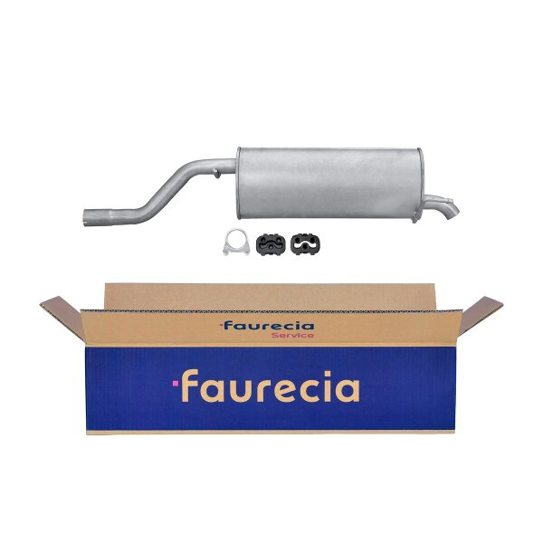 Rear Muffler - Rear Silencer FAURECIA Kit Easy2Fit for e.g. OPEL Corsa