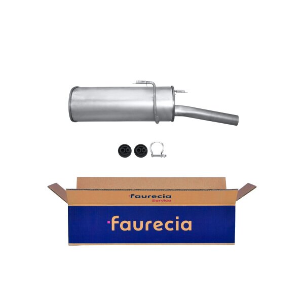 Rear Muffler - Rear Silencer FAURECIA Kit Easy2Fit for e.g. PEUGEOT 406