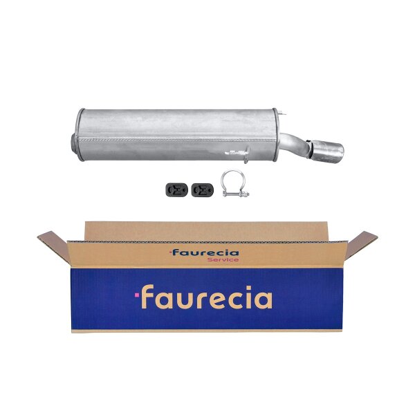 Rear Muffler - Rear Silencer FAURECIA Kit Easy2Fit for e.g. PEUGEOT 306