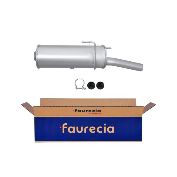 Rear Muffler - Rear Silencer FAURECIA Kit Easy2Fit for e.g. PEUGEOT 406
