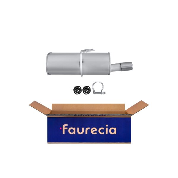 Rear Muffler - Rear Silencer FAURECIA Kit Easy2Fit for e.g. PEUGEOT 406